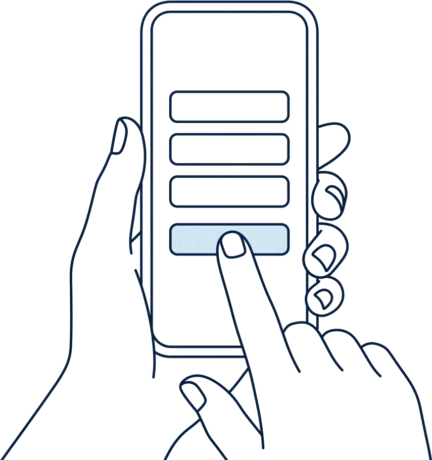 スマートフォンで登録フォームに入力